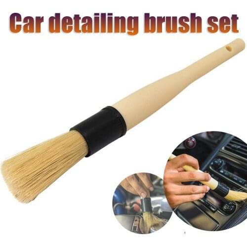 [2021] New Car Detailing Brush Auto Microfiber Detailing Brushes For Cleaning Air Outlet Dashboard Engine Car Wash Accessories