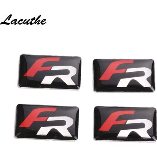 4pc/lot Car Decoration Badge Stickers Logo Metal 3D Car Sticker For Steering Wheel Gear for FR