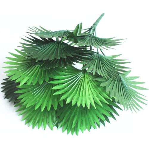 50cm 18 Leaf Artificial Coconut Fan Palm Plant Tree Wedding Home Church Florist Furniture Decor no Vase Fake Foliage Green