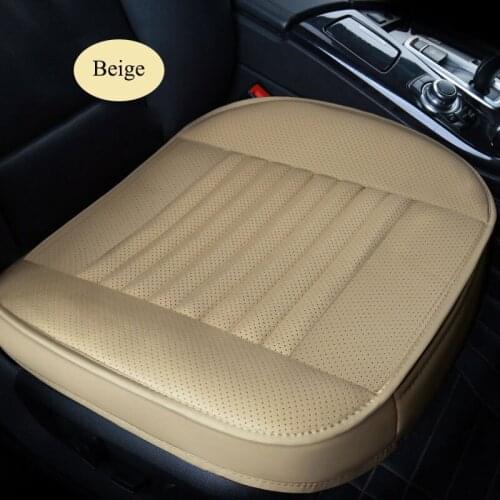 Car Seat Coves PU Leather Car Front Seat Cover Four Season Mat Auto Seat Cushion Non-slip universal size seat mat