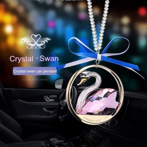 Car pendant crystal creative cute lady car pendant decoration car high-end moon old man rearview mirror car pendant