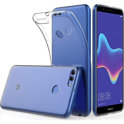 Silica Gel Transparent Phone Case for Huawei Y9 2018 Enjoy 8 Plus HuaweiY92018 TPU Soft Clear Ultrathin Bumper Back Cover Fundas