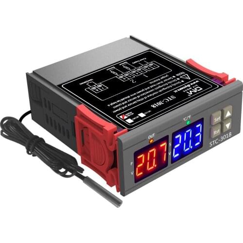 STC-3018 12V 24V 110-220V Digital Temperature Controller Thermostat Thermoregulator Heating Cooling Switch Digital Hygrometer