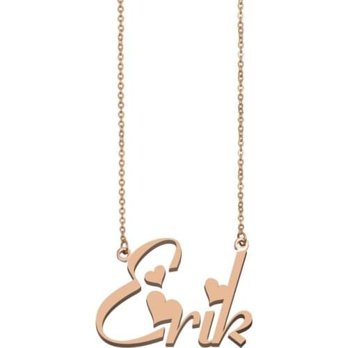 Erik Name Necklace , Custom Name Necklace for Women Girls Best Friends Birthday Wedding Christmas Mother Days Gift