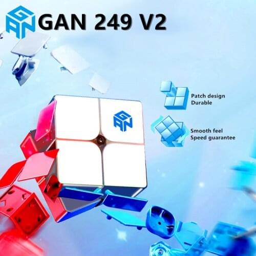 GAN249 V2 M 2x2x2 Magnetic Magic Speed Cube Stickerless GAN249V2 Pocket Cubes Professional GAN 249 V2 M Puzzle Cubes Toy For Kid