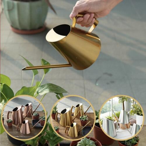 Stainless Steel Watering Pot Gardening Potted Small Watering Can Use Handle Perfect For Watering Flower Plants Shower For Garden