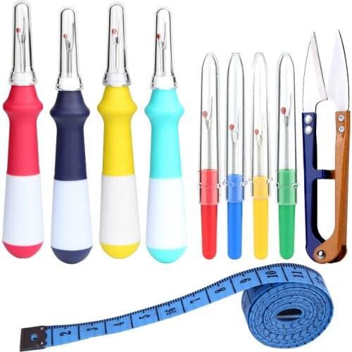 LMDZ 10 PCS Sewing Seam Ripper Include 4 Big + 4 Small Seam Cutter Tape Measure Trimming Scissors For DIY Quilting Sewing Tools