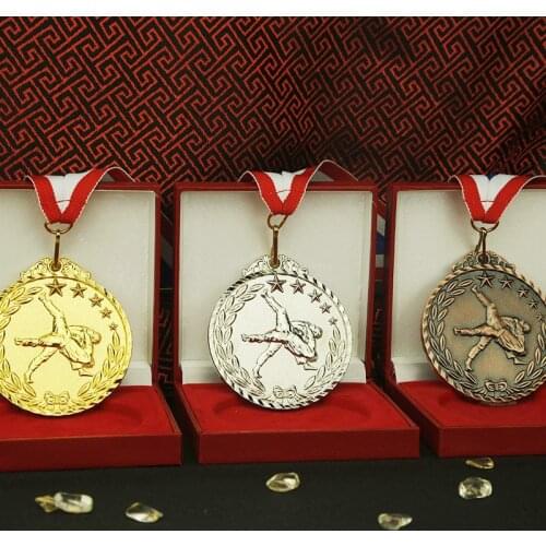 Judo medal factory price metal Spot sports medal custom low price in stock gold silver bronze Medal