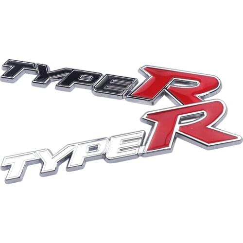 3D Metal Auto Car Styling TYPE R TypeR Emblem Badge Sticker Fit For Honda CIVIC FD2 FD FA FA5 Si CTR Car Decal Auto Accessories