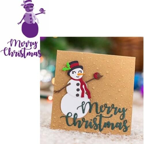 Metal Cutting Dies Merry Christmas Snowman Scrapbooking Crafts For Card Album Photo Making Embossing Stencil New Die Cut 2019