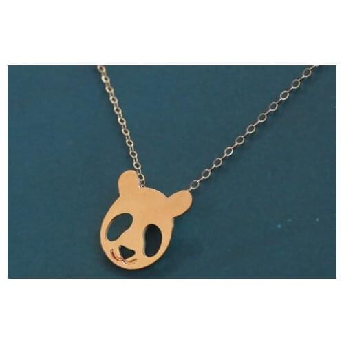 Trendy Personalized Panda Bear Necklace Gold Silver Color Panda Bear Jewelry Statement Necklace Cs Go Collares