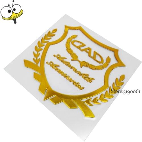 Cheap Car Sticker Emblem Badge Decal Car Accessories For DAD Logo For Audi A3 A4 Q3 Q5 Acura MDX Passat Jetta W205 BMW X3 X5 KIA