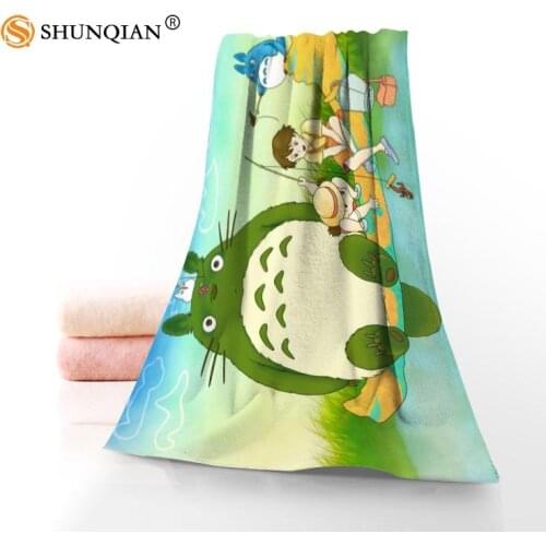 New Custom My Neighbor Totoro Towel Printed Cotton Face/Bath Towels Microfiber Fabric For Kids Men Women Shower Towels A8.8