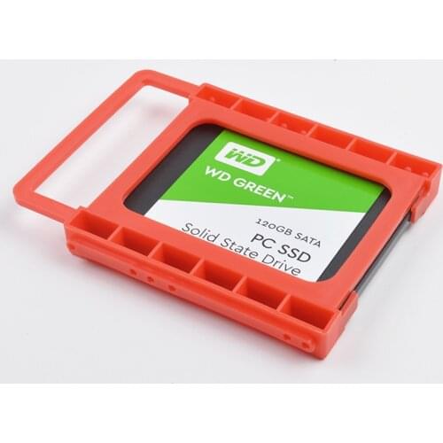 RED NEW Universal 2.5" to 3.5" SSD HDD Environmental Plastics Adapter Mounting Bracket Hard Drive Holder for Desktop PC