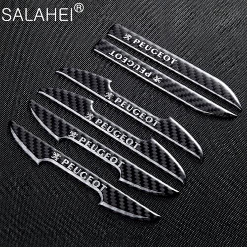 4PC Car Door Edge Anti-Collision Scrape Strip For Peugeot GT 206 207 208 301 307 308 407 507 508 408 308 406 2008 5008 3008 4008