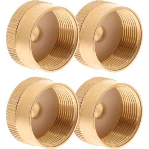 4PCS Solid Brass Cap for 1LB Propane Bottle Gas Tank Sealing Diam. 28mm Propane Gas Bottle Caps
