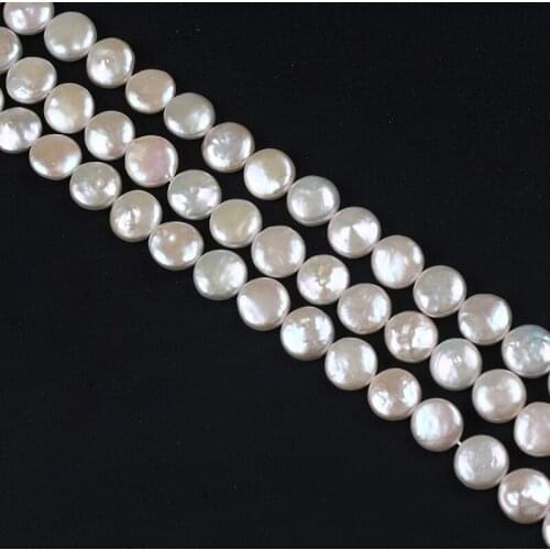 High Quality White Cultured Freshwater Pearl Strand 12-13mm Good Luster Glossy Bead Grade AAA