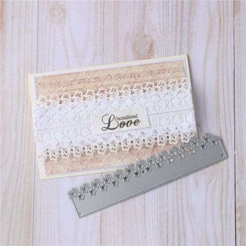 YaMinSanNiO Star Lace Border Metal Cutting Dies Scrapbooking Album Die Cut Frame Card Making Embossing Stencil Diy Make New 2020
