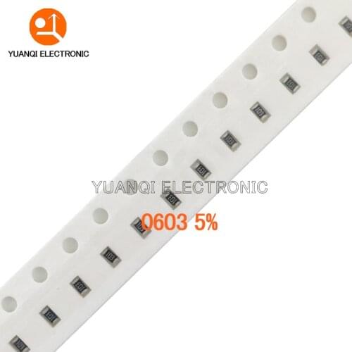 100pcs 0603 5% SMD resistor 0R ~ 10M 1/10W 0 1 10 100 150 220 330 470 ohm 1K 2.2K 10K 100K 1M 0R 1R 10R 100R 150R 220R 330R 470R