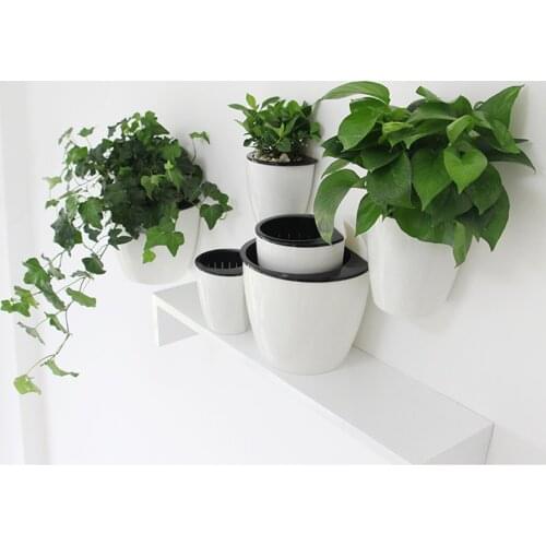 2 Pieces Outdoor Flower Pot Wall Hanging Planter Seedling Container Garden S