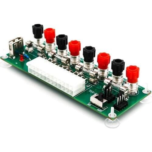 20/24Pins ATX Benchtop Power Board PC Computer Breakout Adapter Switch Module