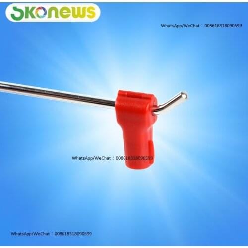 50 pcs Wholesales cheaper 4 5 6 7 8 mm EAS Magnetic hook stop lock for anti theft security display hooks+1pc Magnetic Key