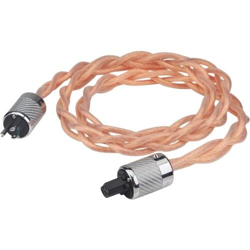 5N OCC Single Crystal Copper US/EU/AU Version Plug Audio Power Cable