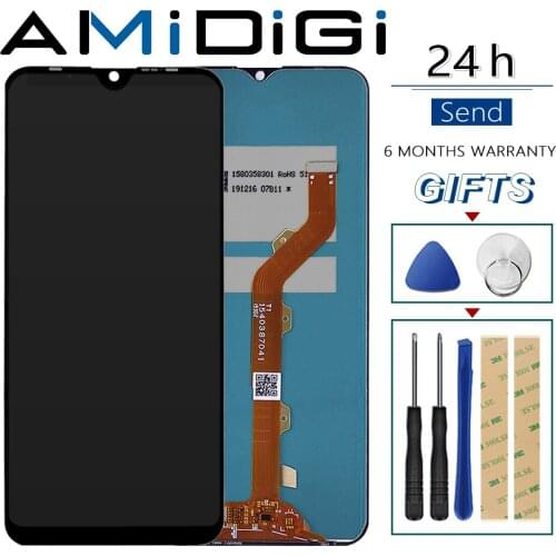 6.52" For Tecno Spark 4 KC2 LCD Display Touch Screen Digitizer Assembly For Tecno Spark 4 LCD Sensor Phone Replacement +Tools