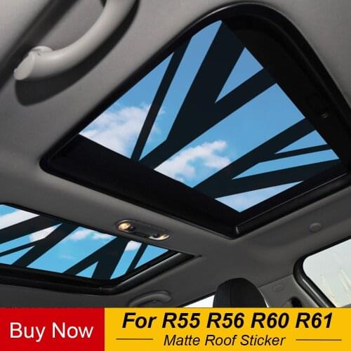 Union Jack Car Styling KK Sunroof Sticker DIY Auto Roof Decals Decor For MINI Cooper One S Clubman R55 R56 R60 R61 Accessories