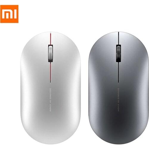 Xiaomi Fashion Mouse Bluetooth Wireless 1000dpi 2.4GHz WiFi link Optical Mouse Portable Ultra-thin silence office Metal Mouse