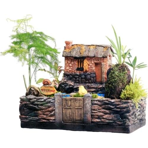 Pastoral style farmhouse courtyard landscape succulent flower pots rural courtyard combination flower pots creative flower pots