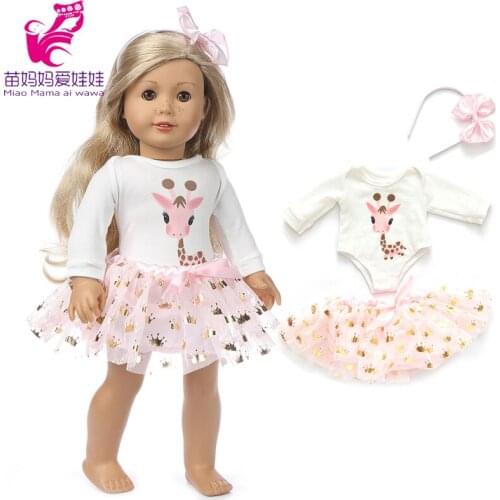 Baby Doll dress 18 Inch American OG girl Doll sweet deer dress doll clothes
