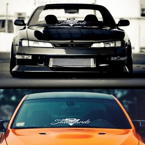 LuLu Sticker #081 Japanese Modified Car Low Standards Hella Flush Car Windshield Stickers and Decals Waterproof Window Stickers