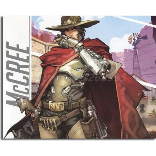 McCree Of Overwatchs Game Wall Art Canvas Posters Prints Painting Wall Pictures Oil Painting For Office Living Room Home Decor