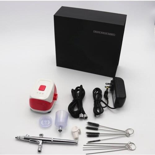 Mini Beauty Airbrush Dual Action Airbrush Kit With Compressor Mini Spray Gun For Nail Design Painting Cake Air-Brush Clean Set