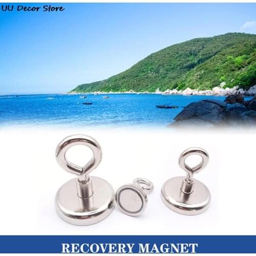 Neodymium Magnet Powerful Lifesaving Hook Marine Magnets Fishing Holder Mount Pot With Ring