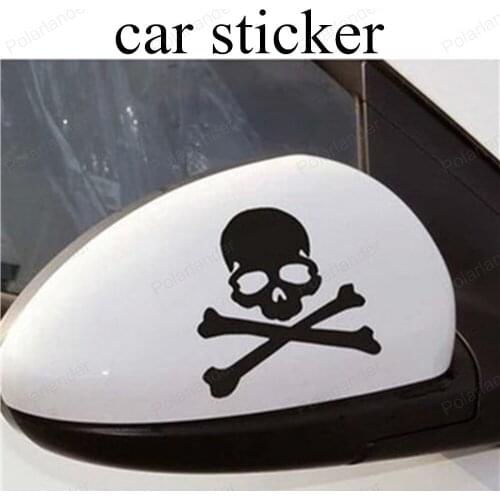Wholesale Rearview mirror skeleton skull stickers phantom Ghost Rider skull car stickers cool creative Reflective car stickers