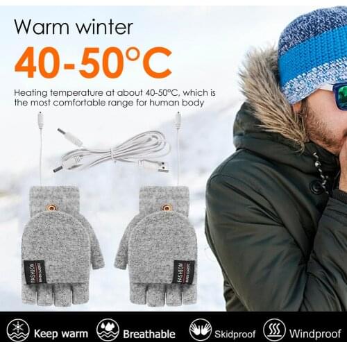 Heating Gloves Durable Comfortable USB Electric Climbing Skateboard Gloves Waerproof And Warm Gloves Motorcycle Cycling Gloves