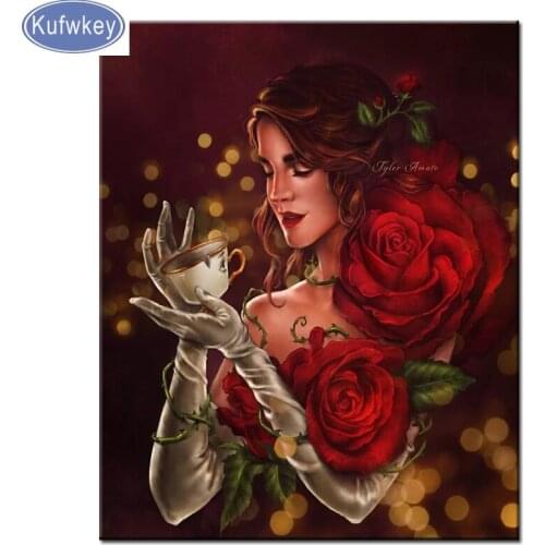 Full Square drill 5D DIY Diamond Painting rose woman,Wall Decor,3d,Diamond Embroidery Cross Stitch,Mosaic,stickers,gifts