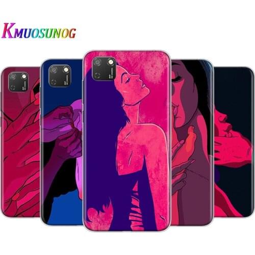 Transparent Cover Sexy Lips Hot Girl For Honor 9 9S 9A 9C 9X 9N 9i V9 10 10i 10X X10 Lite Pro Shockproof Phone Case
