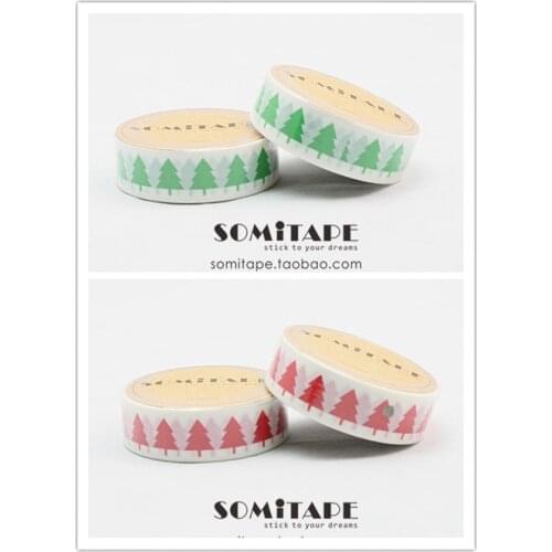 Somitape christmas tree paper tape diy decoration handmade tape MIX