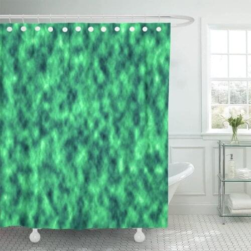 Pine Green Digital Mottled Speckled Made of Interweaving Curved Shower Curtain Waterproof Polyester Fabric 60 x 72 Inches Set