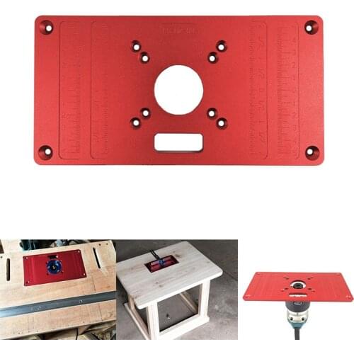 RT0700C universal 2 in 1 Aluminum Router Table Insert Plate Router Table Plate for Woodworking Benches