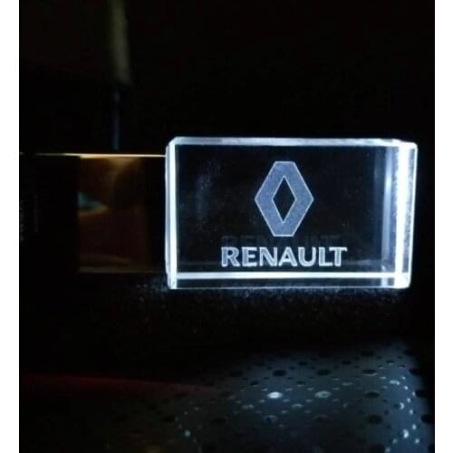 Usb2.0 metal crystal Renault car key model USB Flash Drive External 4G 8GB 16GB 32GB 128GB precious stone pen drive special gift