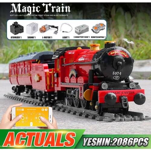 MOULD KING 12010 High-tech Car Toys The APP RC Motorized Magic Train Model Building Blocks Assembly Bricks Kids Christmas Gifts