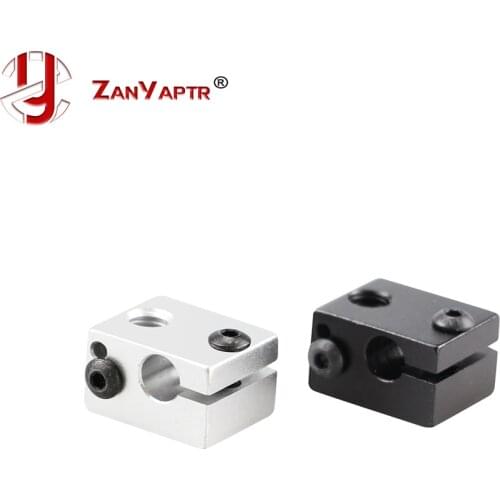 ZANYAPTR - 1Pcs Reprap 3D Printer Extruder V6 Aluminum Heater Block All-Metal Extruder For HotEnd 20x16x11.5mm