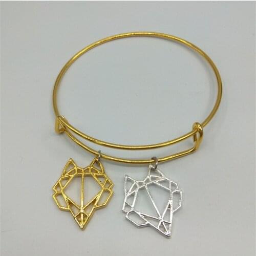 Cartoon Origami Little Fox Bangles Women Accessories Long Chain Animal Bangles Fashion Jewelry Bangles