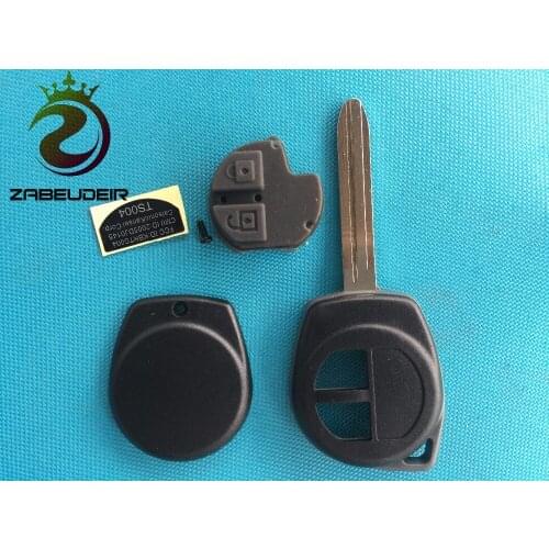 1Pcs Of New Replacement Case For Suzuki Grand Vitara 2 Button Remote Key FOB Shell With Toy43 Blade Rubber Pad No Logo Auto Part