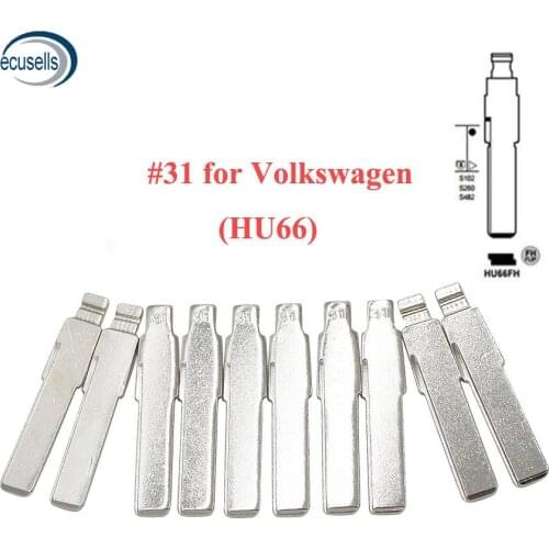 10pcs/lot. Remotes Flip Blade 31# for KD Remote Key , NO.31 HU66 Key Blade HAA for A3 A4 A5 A6 R8 TT Golf T5