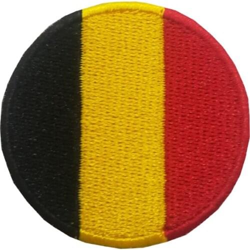 10pc Belgium Embroidered Country Flag Patches Army Badge Patch Fabric Cloth Combat Armband World Flag Badges 4.5CM